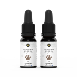 2 Flaschen 2% CBD Öl für Haustiere - Vollspektrum - Natur