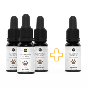 4 Flaschen 2% CBD Öl für Tiere- Vollspektrum - Natur