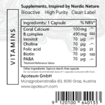 Etikett von Vitamin B-Komplex + Folsäure & PABA