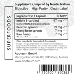 Etikett von Indol-3-Carbinol-Kapseln